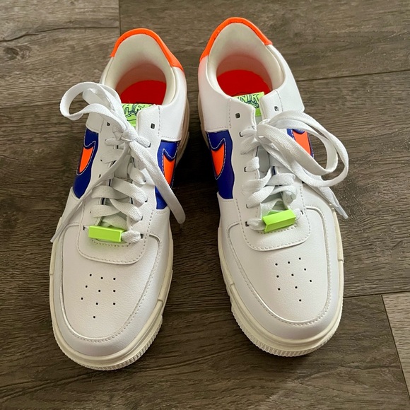 Nike Air Force 1 Pixel Summit White Concord Hyper Crimson Sneaker - Picture 5 of 11